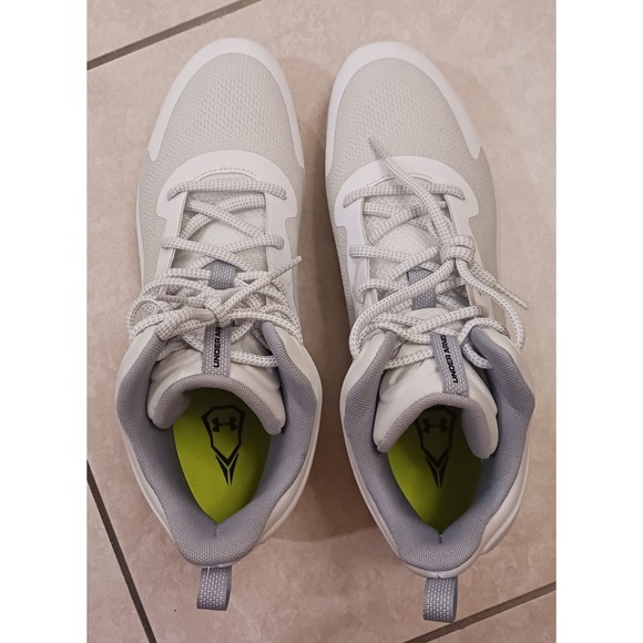 Under Armour Command MC Mid UA Lacrosse Cleats White 3025639-100 Men\'s Size 11.5 main image 8